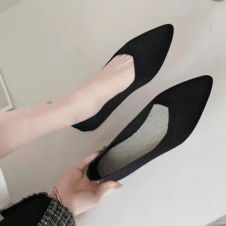 Damer Åndbare Strikspitze Ballerinas Stilla