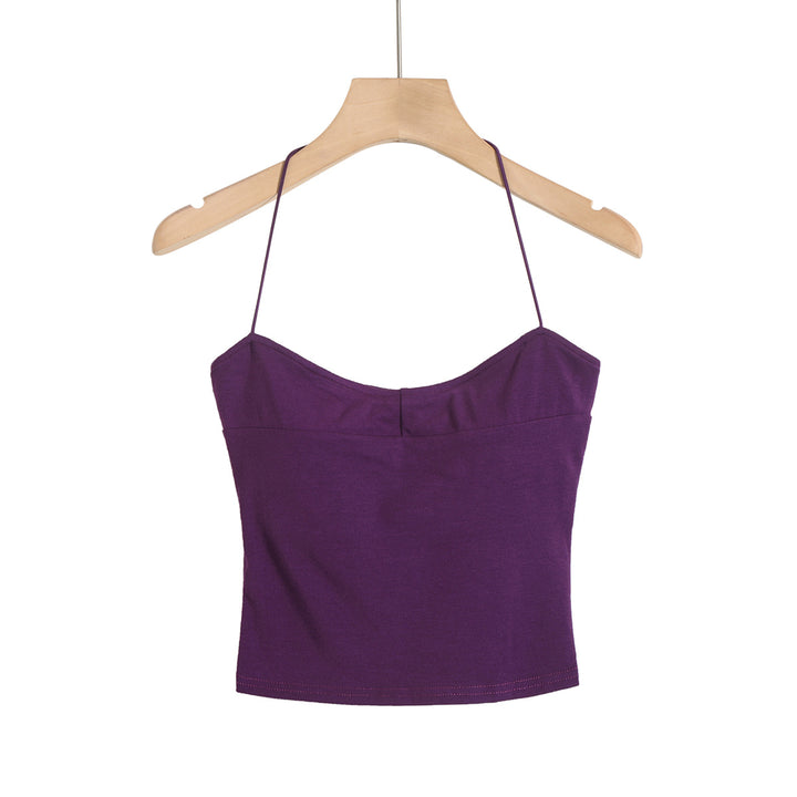 Dame Crop-Top med elegant spaghetti-stropdesign Stilla