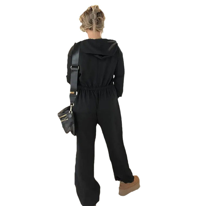 Dame Sporty Jumpsuit med Hætte og praktiske Lommer Stilla