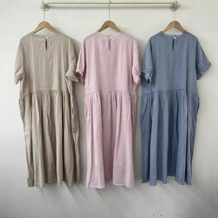 Femme Besticket Midi-Kjole med Faldskørt Stilla