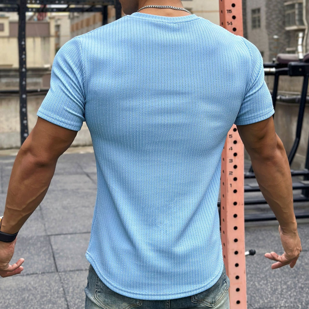 Herrer muskelshirt med struktureret overflade Stilla