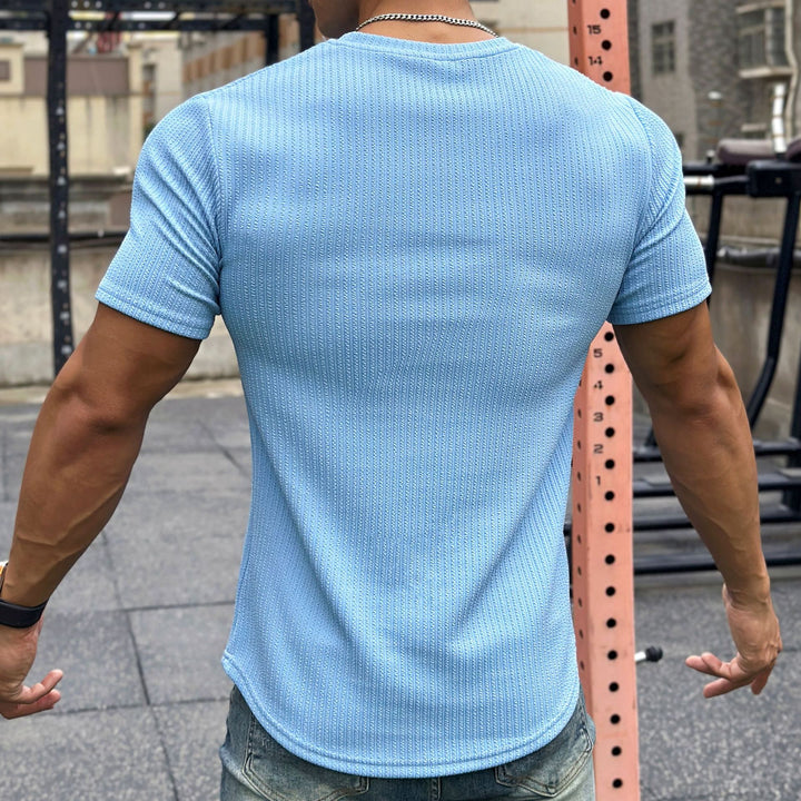Herrer muskelshirt med struktureret overflade Stilla