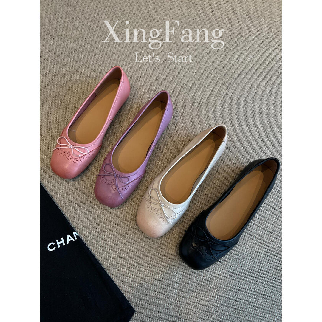 Dame Elegante Ballerina Flats med Sløjfedetalje Stilla