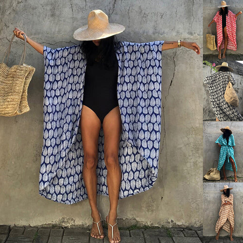 Dame Strandkimono med moderne snit og luftigt fit Stilla