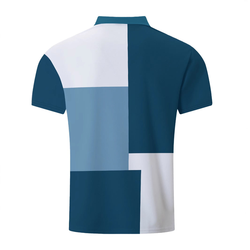 Herrer polo shirt med dynamisk farveblok design og højkvalitets komfort Stilla