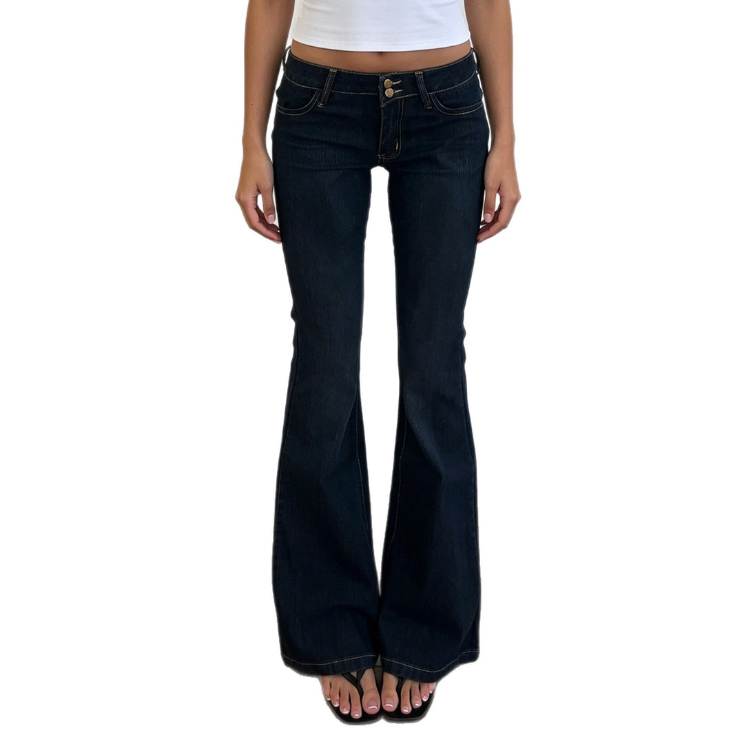 Damer High-Waist Schlagjeans med klassisk pasform Skovae