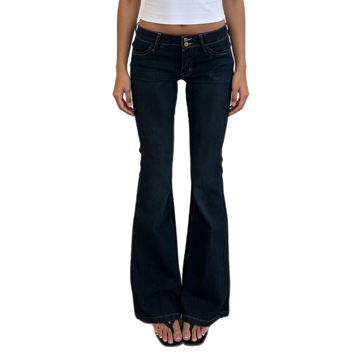 Damer High-Waist Schlagjeans med klassisk pasform Skovae