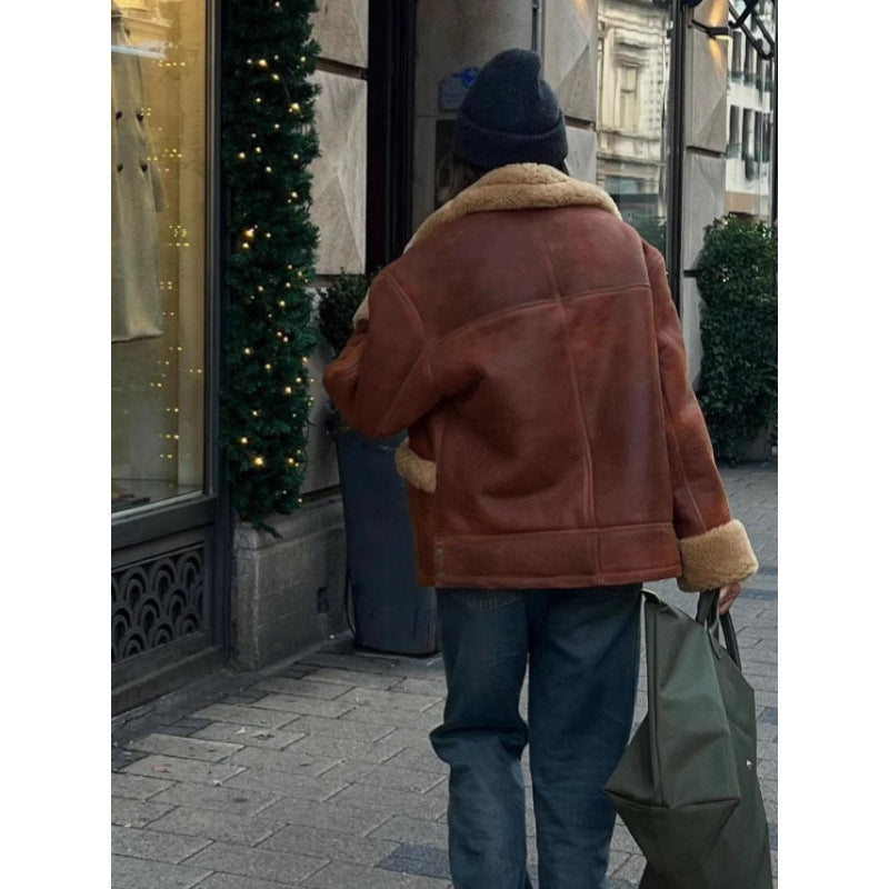 Dame Kunstlæderjakke med afslappet oversized pasform Stilla