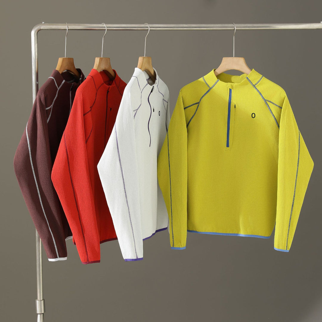 Kvindernes funktionelle sweater med innovativ lynlås og struktureret overflade Stilla