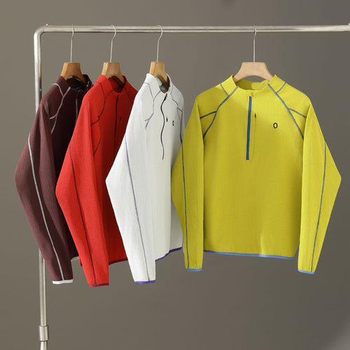 Kvindernes funktionelle sweater med innovativ lynlås og struktureret overflade Stilla
