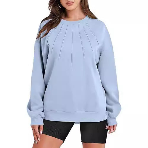 Dame Sweatshirt med raffineret foldedesign Stilla