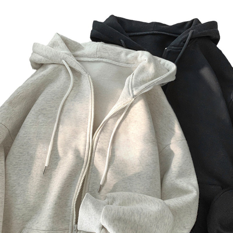 Kvindernes hoodie sweatshirt jakke med ergonomisk snit og praktisk lynlås