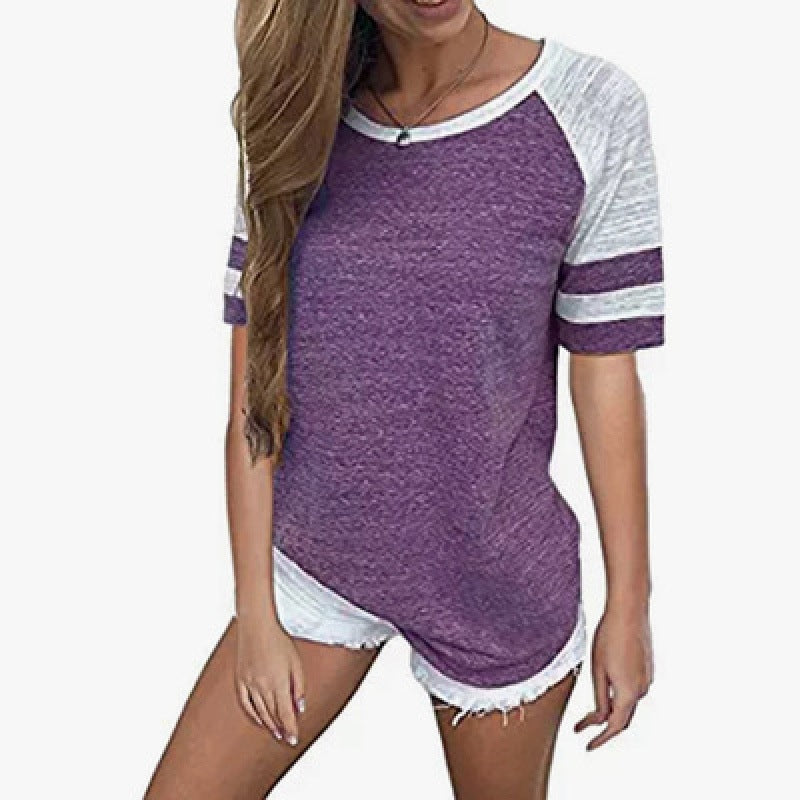 Dame sporty T-shirt med casual kant design og åndbare materialer Stilla