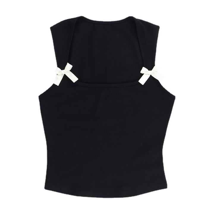 Damer Elegant Top med Sløjfe-Detalje Stilla