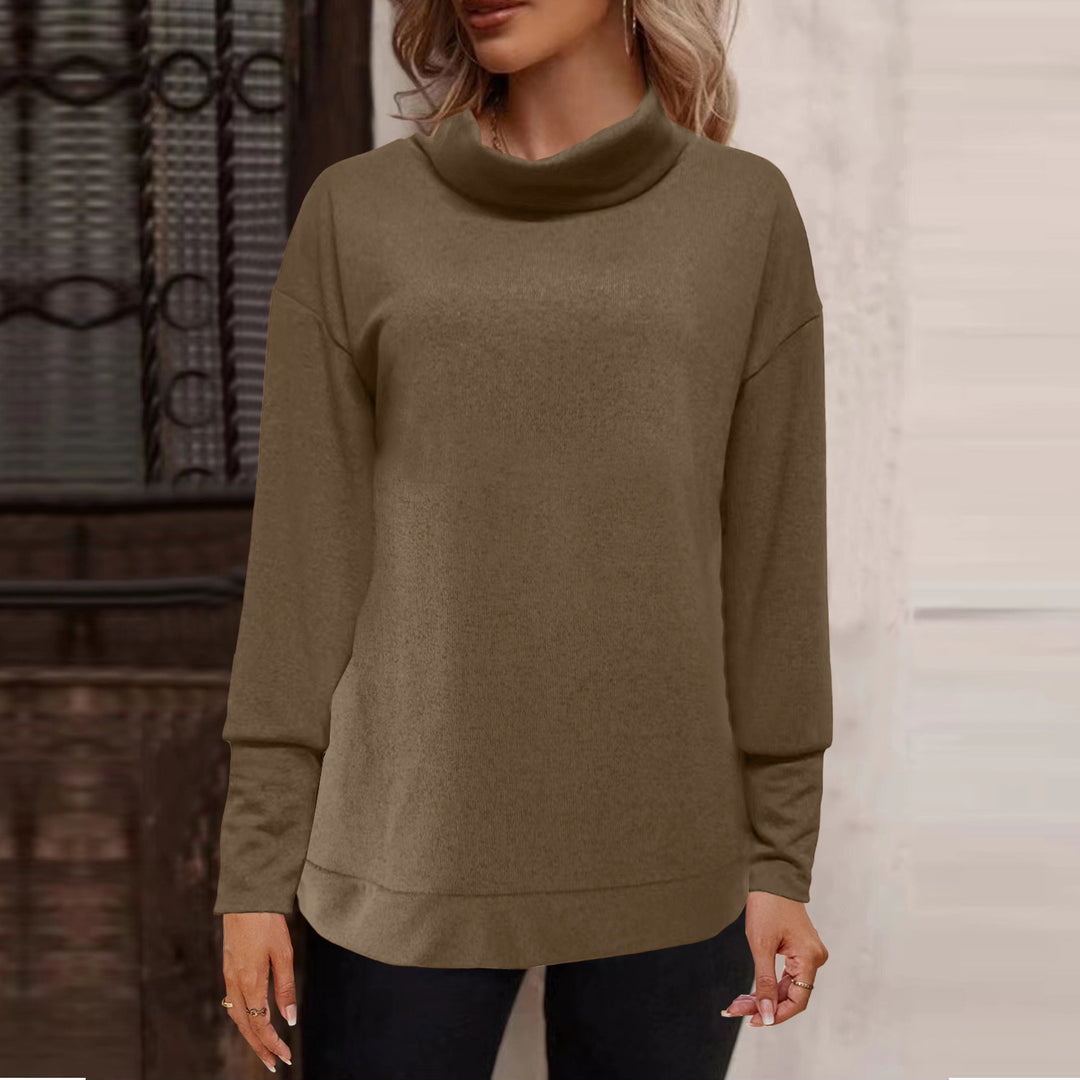 Dame afslappet sweater med rullekrave Stilla
