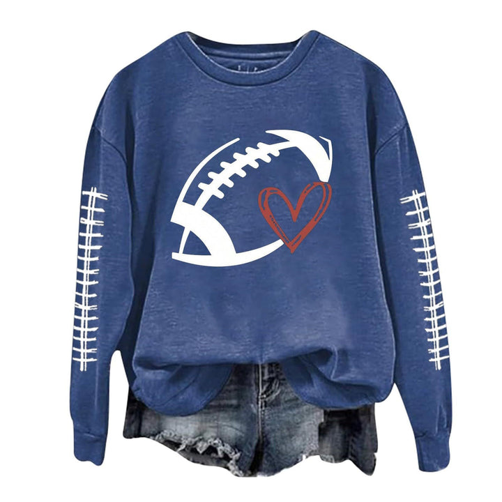 Kvinders sweatshirt med sporty fodboldmotiv og afslappet pasform Stilla