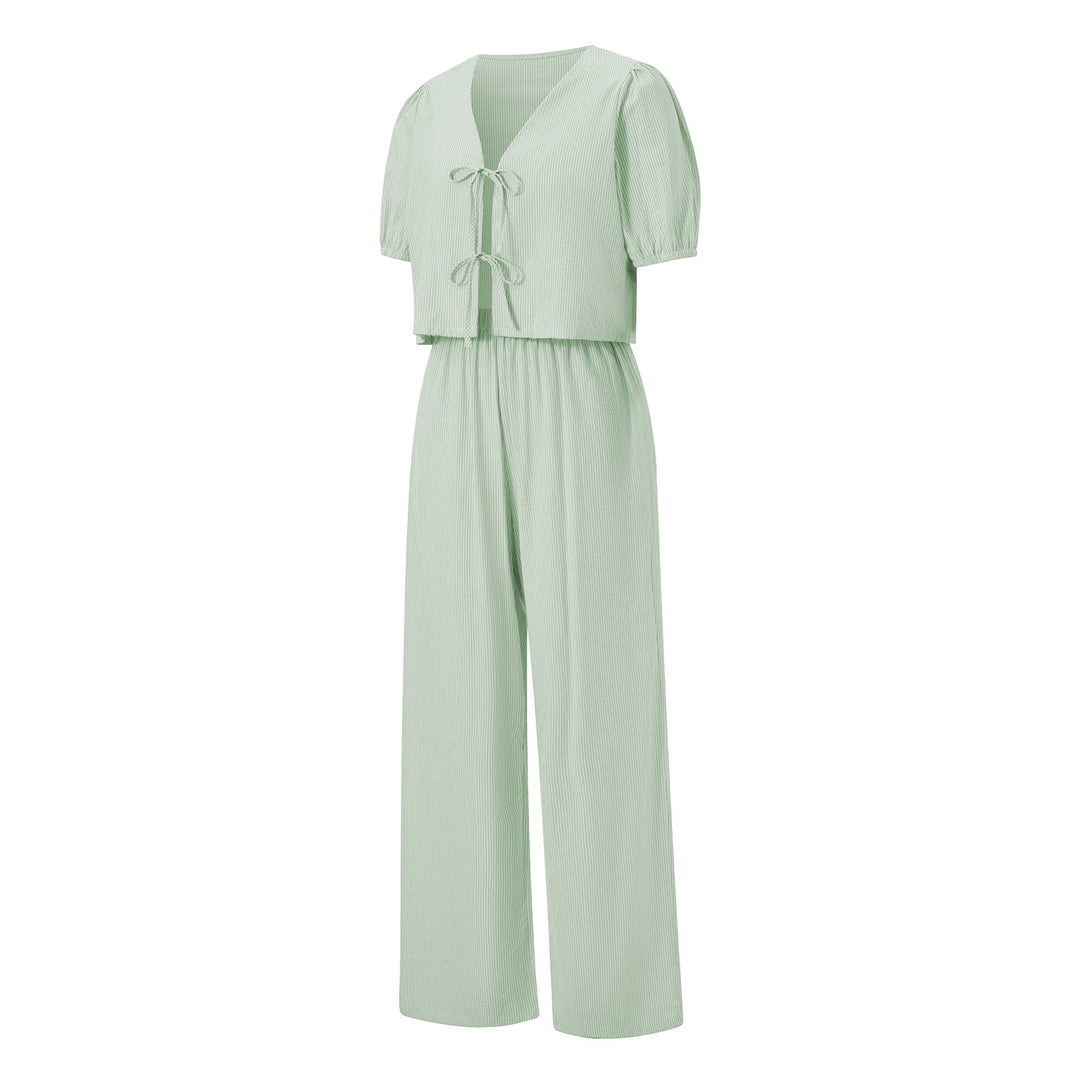 Dame let sommer jumpsuit med rynke Skovae