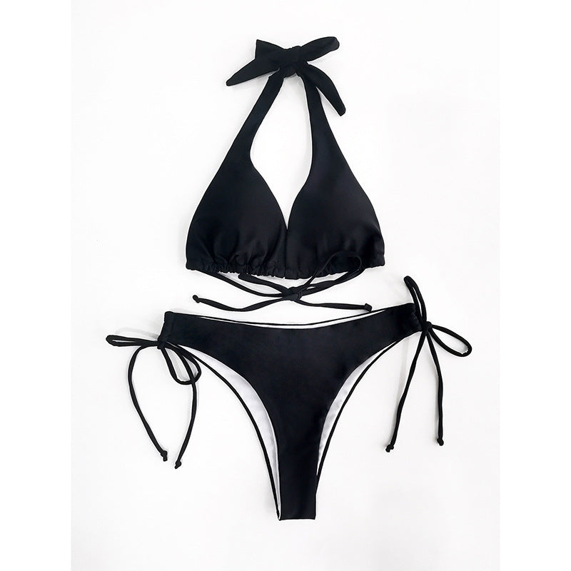 Damer Triangel-Bikini med høj komfort og legesyge bindebånd Skovae