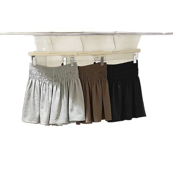 Dame Casual Mini Skirt med elastisk talje og voluminøst snit Stilla