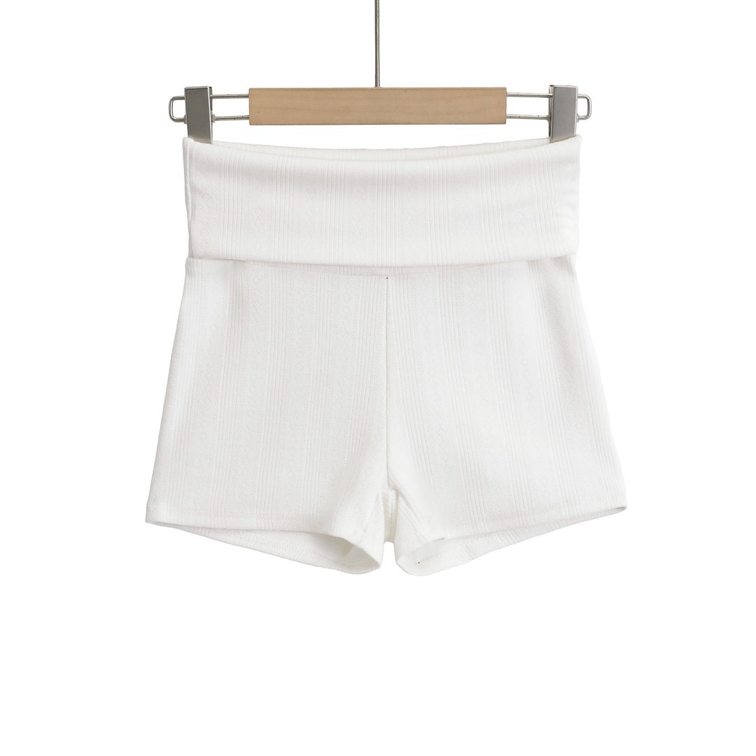Dame Sporty Kort Shorts med høj talje og struktureret stof Stilla