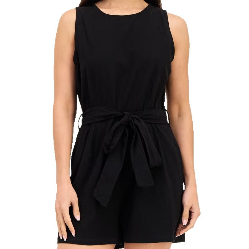 Dame jumpsuit med elegant talje og praktiske lommer Skovae