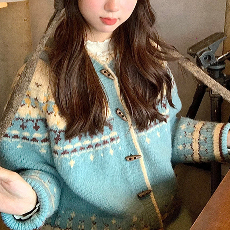 Kvinders hyggelige hætte sweatshirt med folk mønster Stilla