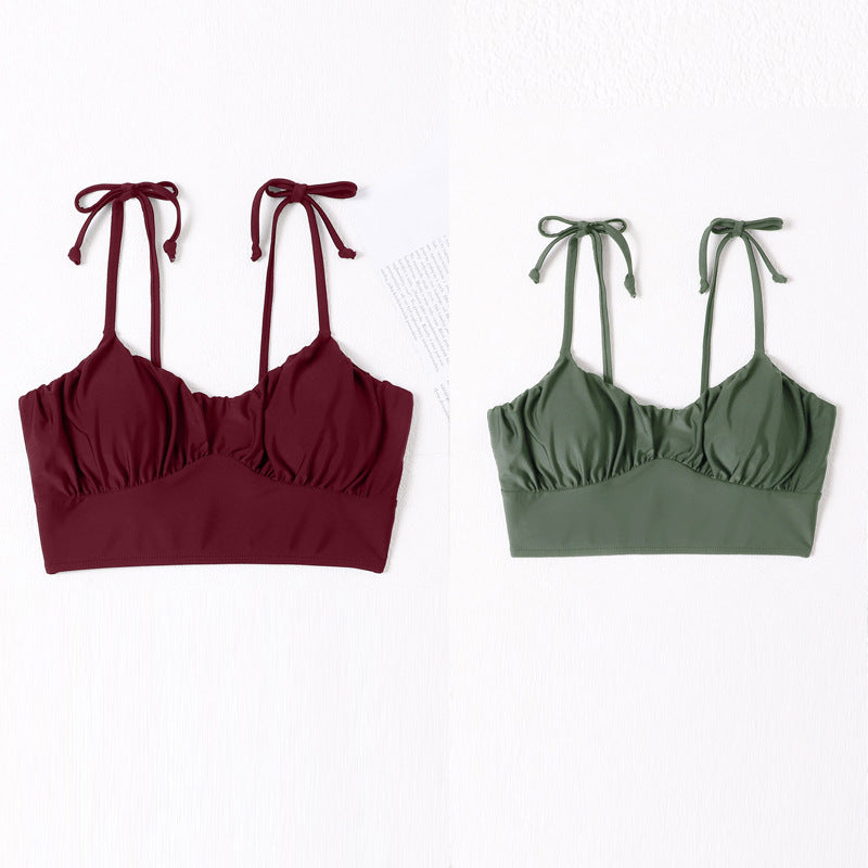 Dame Bikini top med komfortabelt volangdesign og justerbare stropper Stilla