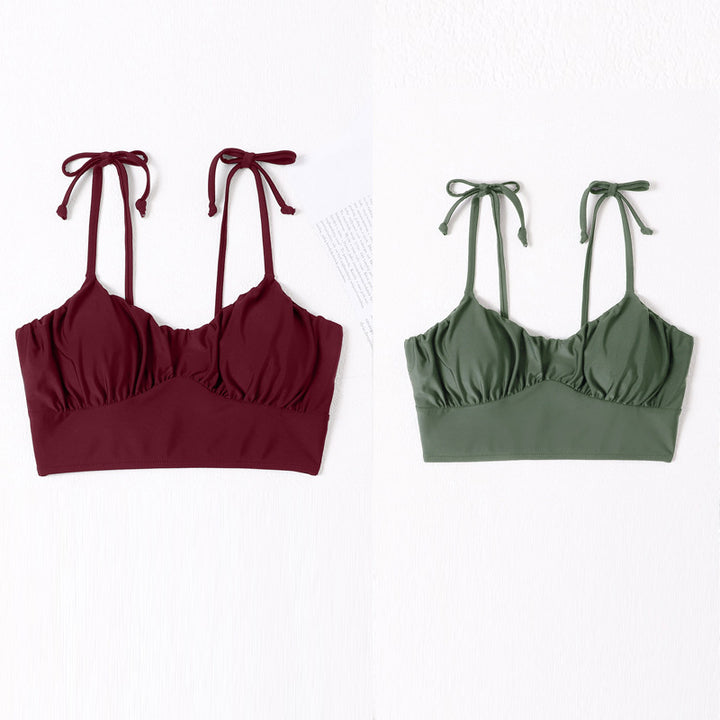 Dame Bikini top med komfortabelt volangdesign og justerbare stropper Stilla