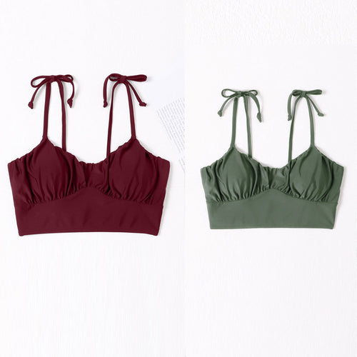 Dame Bikini top med komfortabelt volangdesign og justerbare stropper Stilla