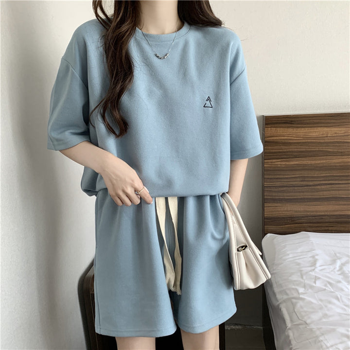 Femme Casual Oversized T-Shirt Kjole med Bælte-Detalje Stilla