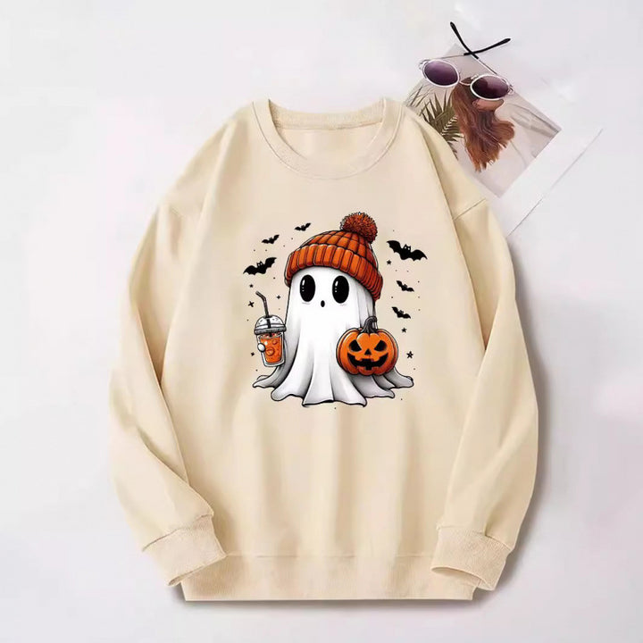 Dame sweatshirt med Halloween motiv Skovae