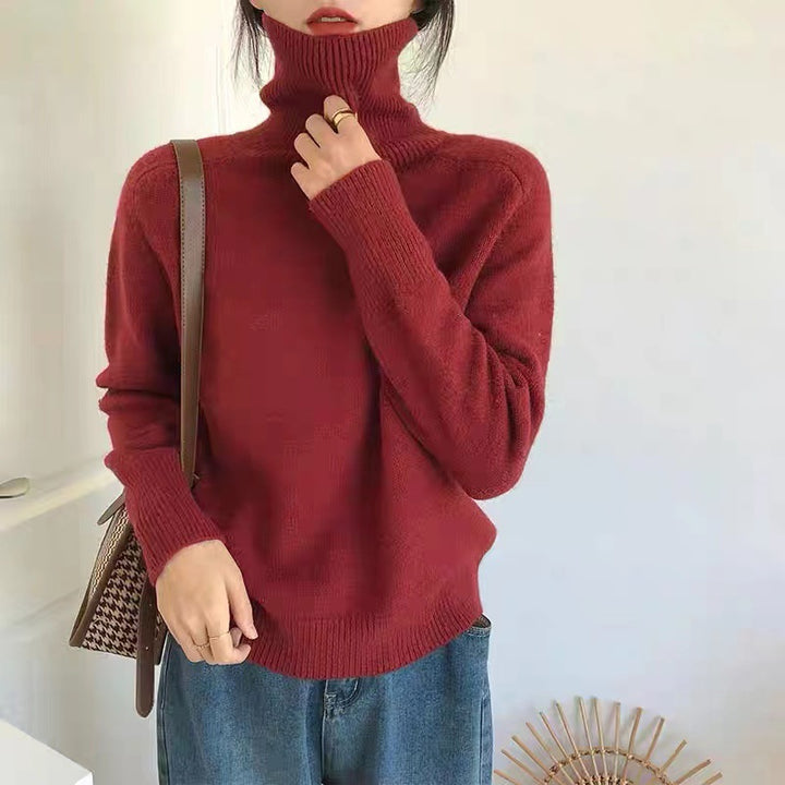 Femme Høj-Hals Lagdelt Strikpullover Stilla