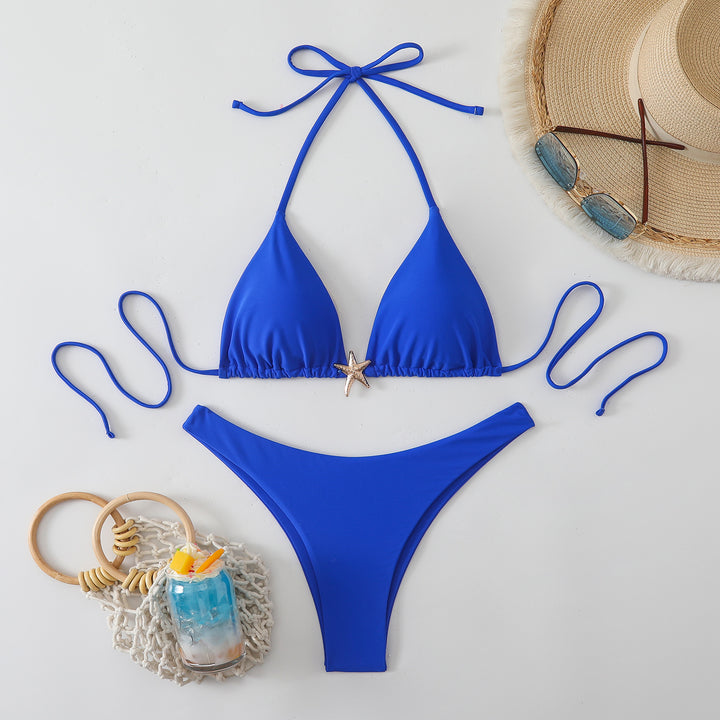 Dame triangel-bikini med moderigtigt stjerne-detalje Skovae