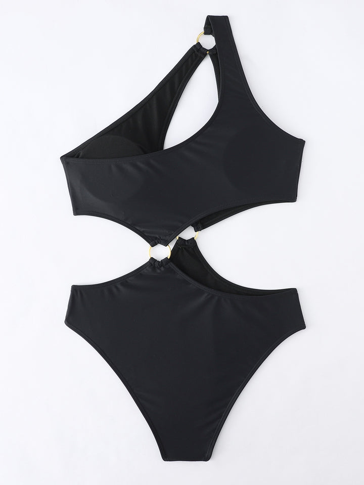 Dame Monokini med elegant Cut-Out-design og fashionable ringelementer Stilla