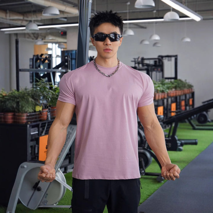Herrer Åndbart fitnessoverdel med moderne snit og elastisk materiale Stilla