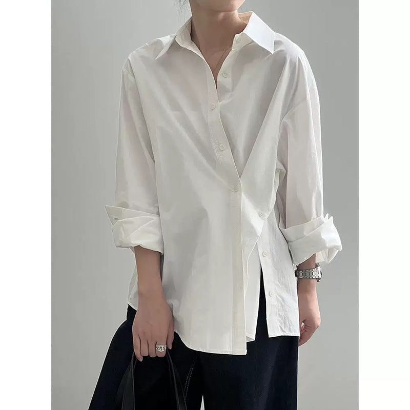 Damer afslappet overshirt-bluse med elegant snit og fine detaljer Stilla