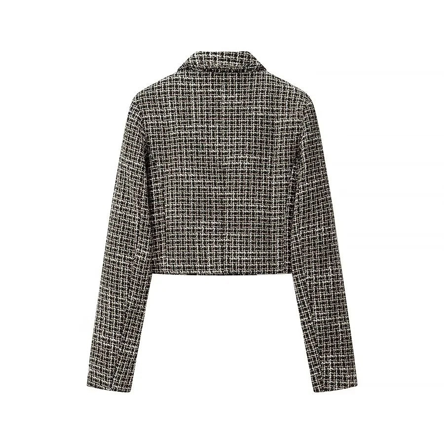 Kvindernes kortskåret blazerjakke i elegant tweed-design Stilla