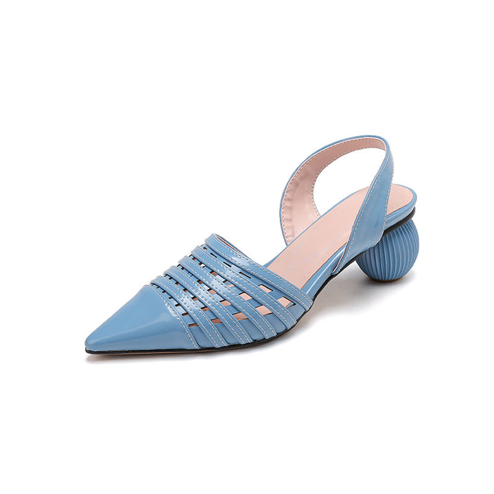 Femme Strappy Spidsesko Slingback med skulptureret hæl  Stilla