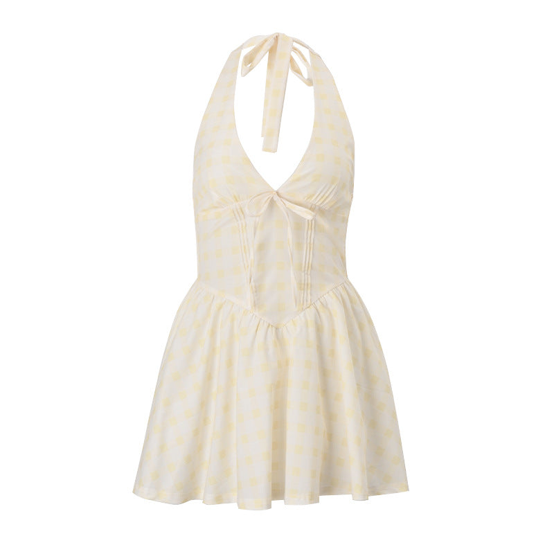 Dame Halterneck Sommerkjole Stilla