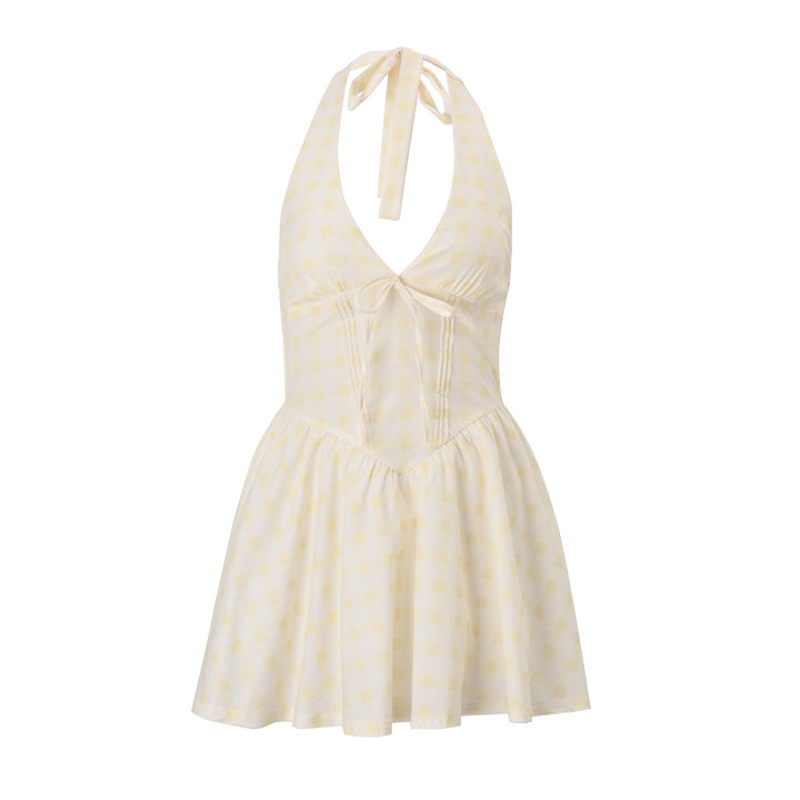 Dame Halterneck Sommerkjole Stilla