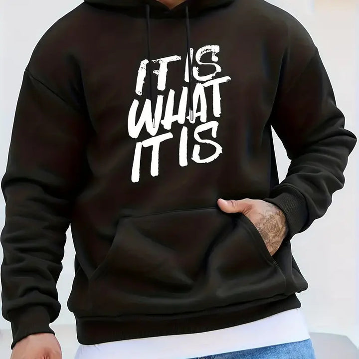 Kvinders hoodie med moderne bogstaver og behagelig pasform Skovae