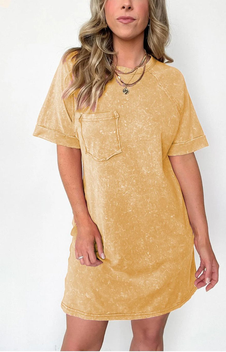 Damer Fritid Pocket T-Shirt Kjole Stilla