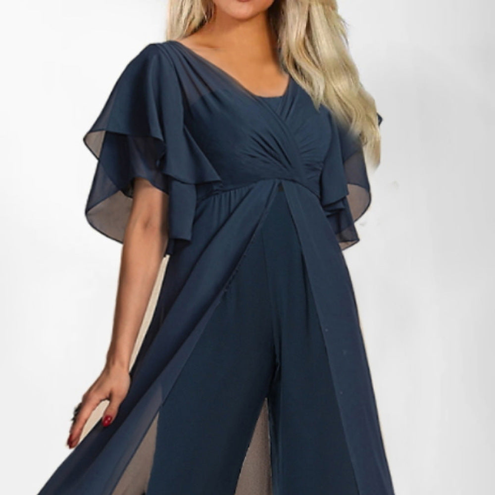 Dame Elegant Chiffon Overlay Jumpsuit Stilla