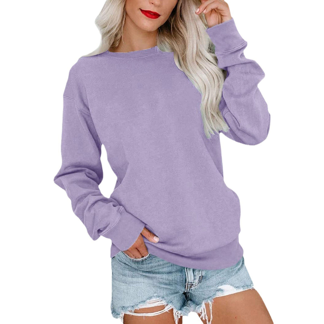 Damer hyggelig sweatshirt med overskårne skuldre og blødt inderfor Stilla