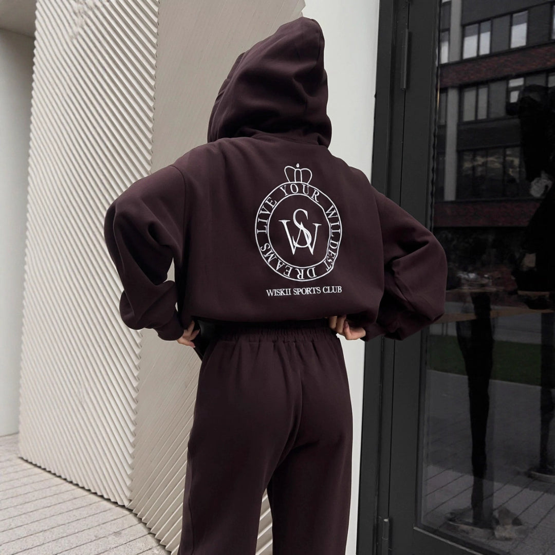 Kvinders casual hoodie med oversized pasform og elegant logo Stilla