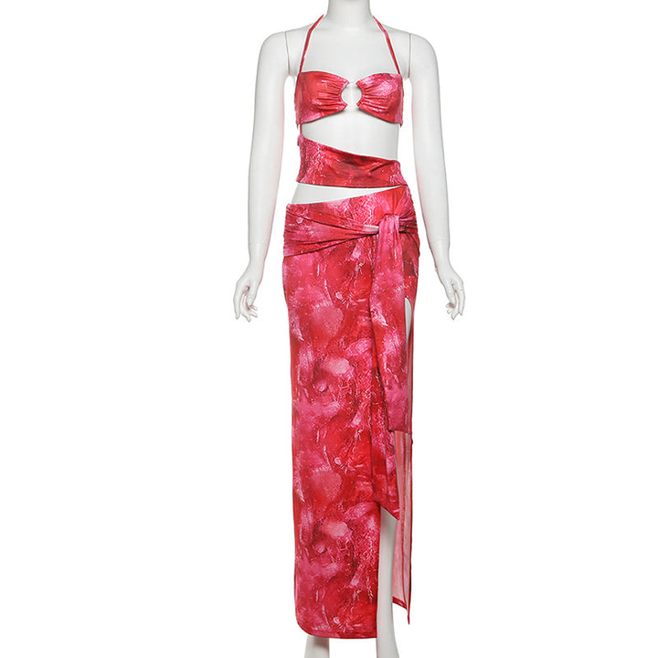 Damer smart bandeau-top med maxiskirt Skovae