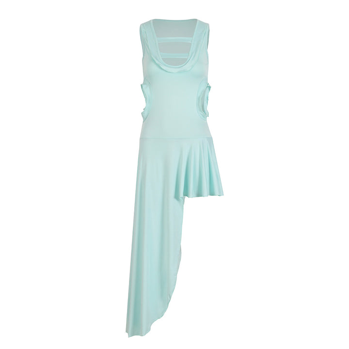Damer asymmetrisk strandkjole med stilfulde cut-out-detaljer og elegant flydende design Stilla