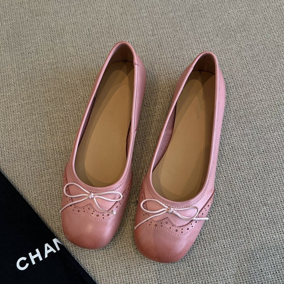 Dame Elegante Ballerina Flats med Sløjfedetalje Stilla