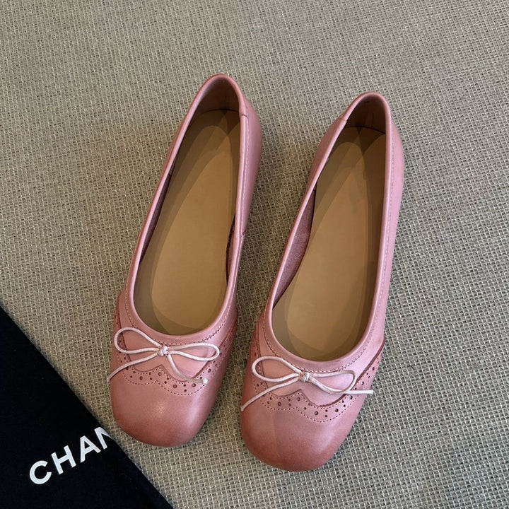 Dame Elegante Ballerina Flats med Sløjfedetalje Stilla