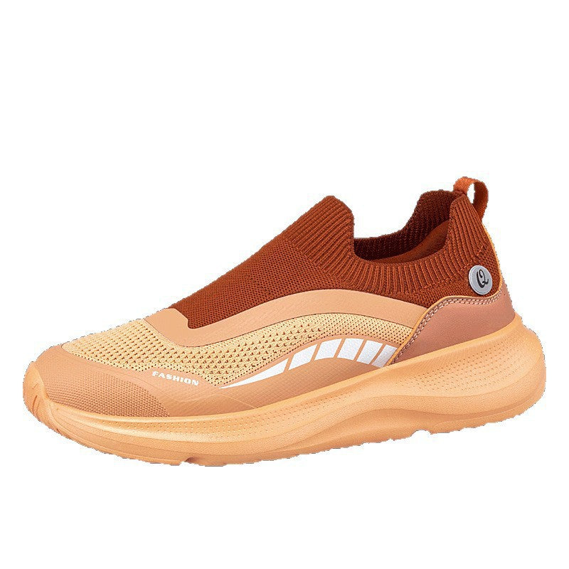 Herren nan urban slip-on fritidsko med elastisk sok, robuste beskyttelsesoverlejringer, kontureret dæmpende kile sål og skridsikker ydersål Skovae